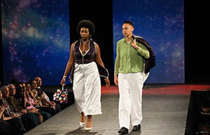 fashion show man and woman on fashion runway
